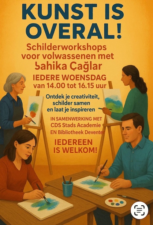 Kunst is Overal — yetişkinler için schilderworkshop