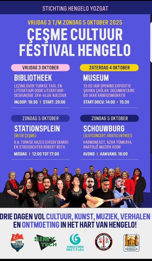 Çeşme Cultuur Festival Hengelo — Şahika Çağlar sergi açılışı, 4 Ekim 2025